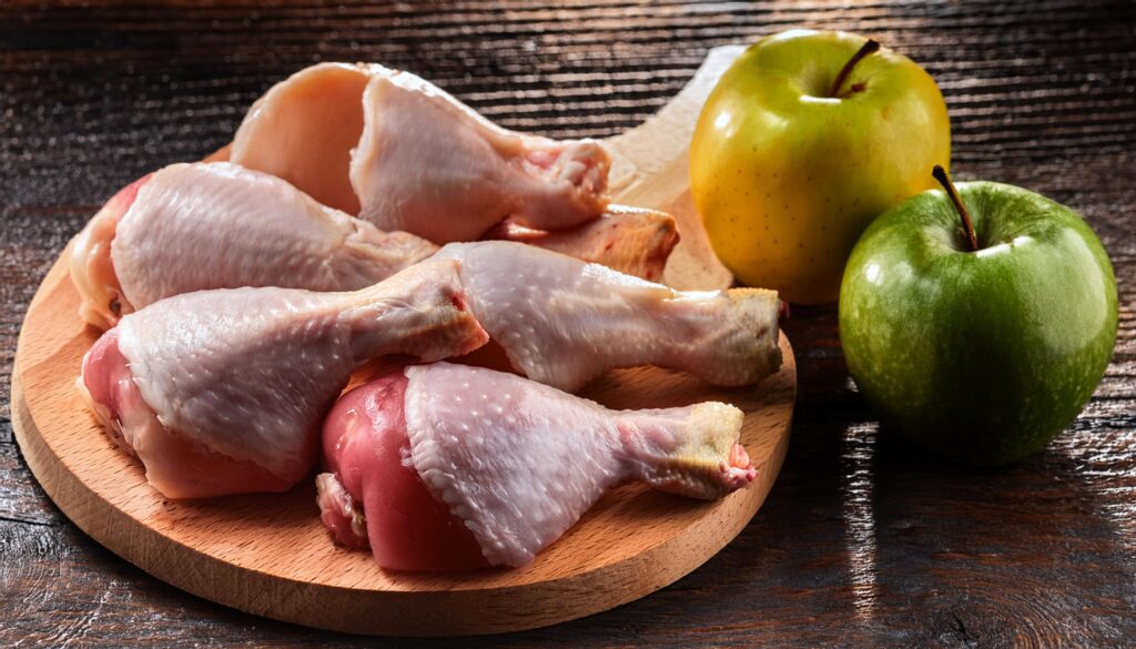 Información Nutricional del Menú de pollo y manzana para perros